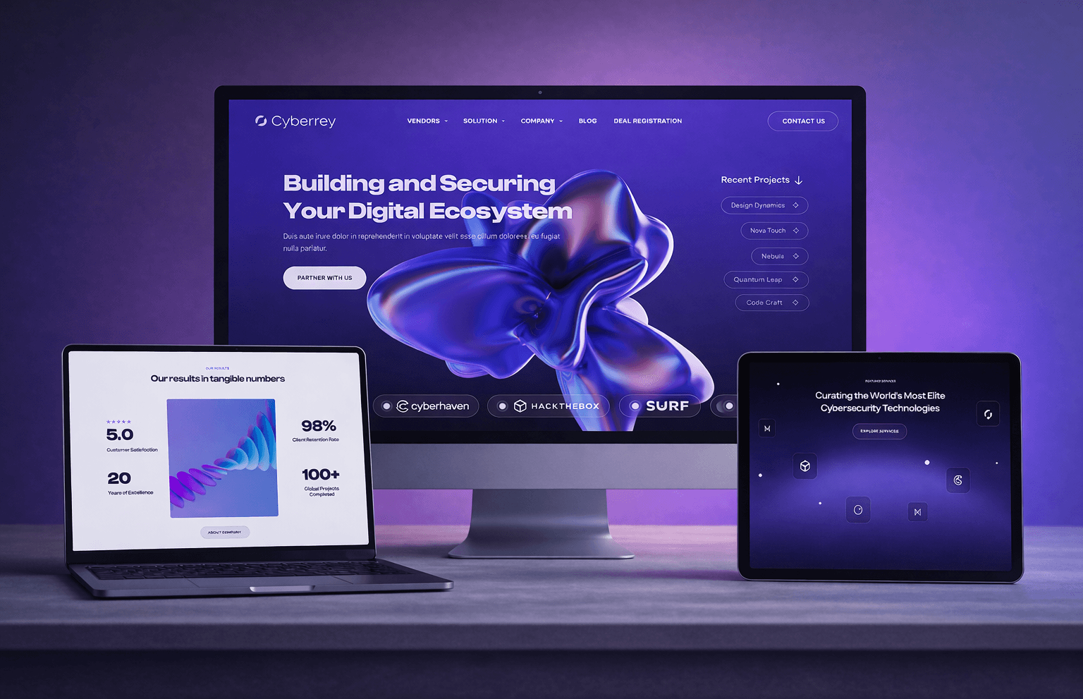 CyberRey — Cybersecurity Website Redesign - Gallery 1